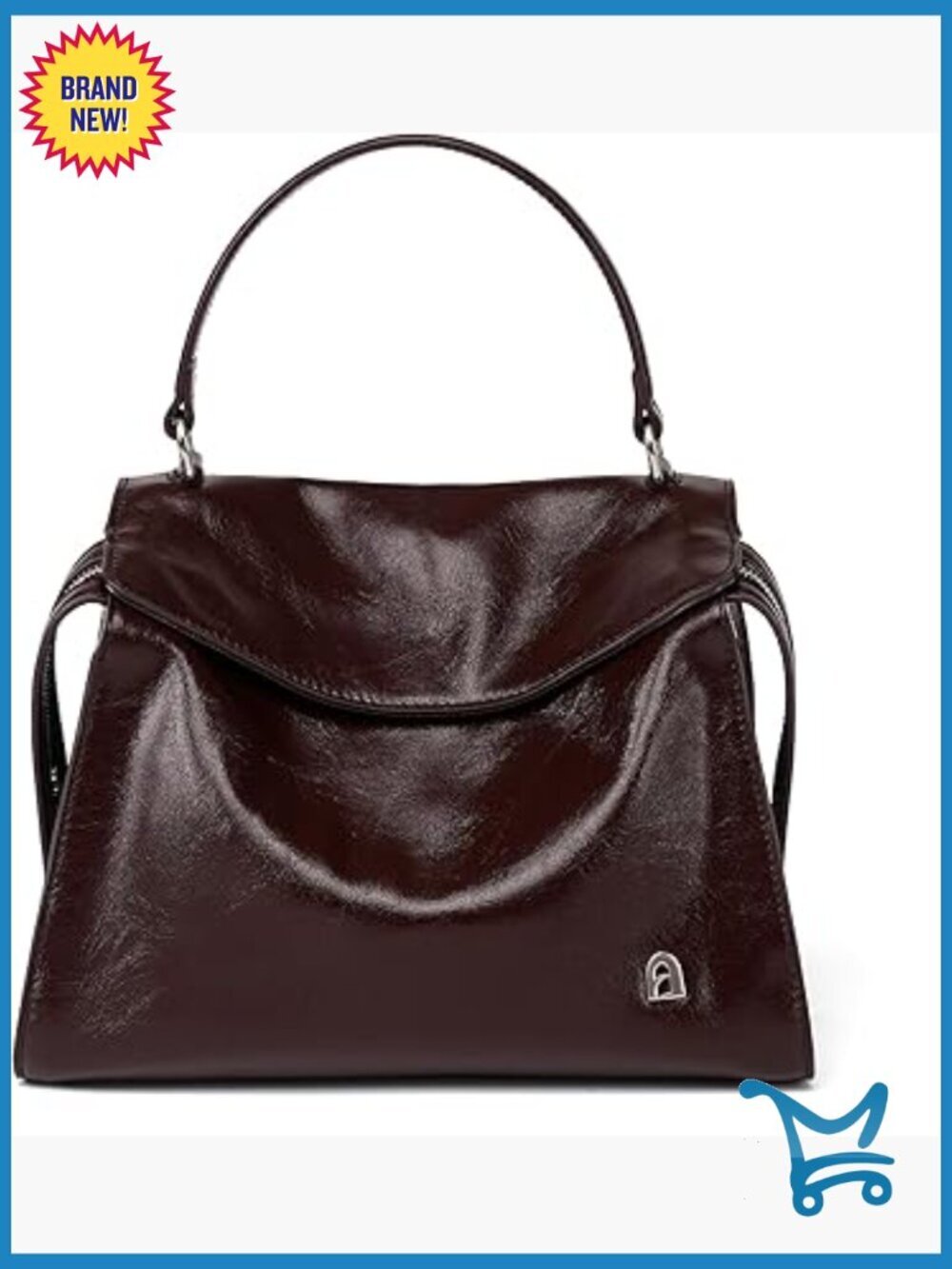 Small Leather Shoulder Bag Crossbody Purse with Adjustable Strap